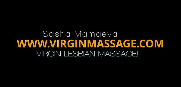  Virgin hot girl Sasha Mamaeva gets her first massage